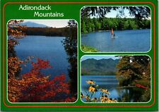 Adirondacks New York NY Multiview Mountains Lakes Park Vacation Postcard picture