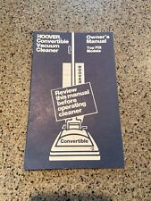 1978 HOOVER CONVERTIBLE TOP FILL VACUUM CLEANER OWNERS MANUAL 56511-097 picture