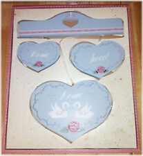 Vintage Wooden, French Country Farmhouse, 4-PC Wall Decor, Home Sweet Home, Blue picture