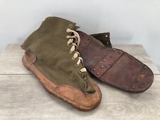 WW2 French Overshoes Le Louf Blanc Lyon Military Army Outdoor Canvas Cleat Boot picture