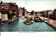 Postcard Lyons New York NY Lock 55 Erie Canal c1906 Master Soap Sign picture