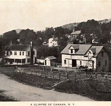 c1908 Birds Eye View Canaan New York Pub H M Gillet Lebanon Spa NY Postcard picture