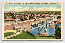 c1937 Postcard Pittsburgh PA Pennsylvania High Level Bridge Monogahela Homestead picture