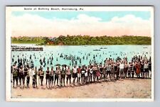 Harrisburg PA-Pennsylvania, Scene At Bathing Beach, Antique, Vintage Postcard picture