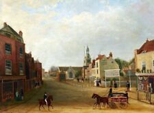 Art Oil James+Pollard-View+Of+Hammersmith+Broadway+And+Queen+Street horses picture