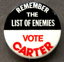 1976 REMEMBER THE LIST OF ENEMIES VOTE CARTER president 1.75