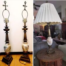 Westwood Industries Mid Century Modern Marble & Brass Table Lamps Tony Paul RARE picture