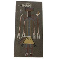 Vintage Native American The God of the Night Kachina Sand Art Painting Signed picture