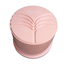 Vintage Merle Norman Body Powder & Puff ART DECO PINK CONTAINER Perfect Prop picture