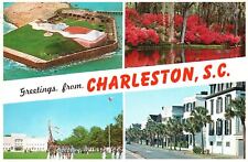 Postcard 1989 Greetings From Charleston South Carolina Historic Forts Gardens SC picture