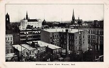Fort Wayne IN Indiana Downtown Aerial View Downtown Early 1900s Vtg Postcard X7 picture