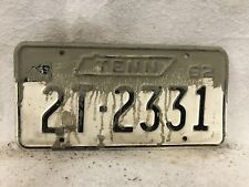Vintage 1962 Tennessee License Plate picture
