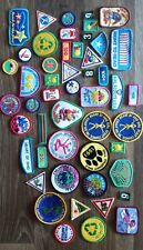 Girl Scout Patches Lot Of 50 Various Sew On Iron On Badges      A picture