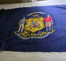 WISCONSIN State Flag 3x6   VTG  Cotton picture