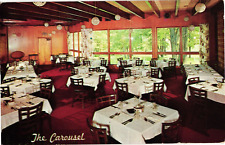 The Carousel Dining Piano Bar Warrenville Illinois Chrome Postcard c1964 picture