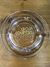 Vintage Cross Country Inn Glass Ashtray Motel Advertising 1980's Ohio picture