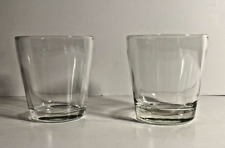 2 Clear Glass Glasses 2 3/4
