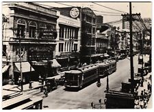 Theater Row Elm St. c1927 Street Cars Trolleys Cars Signs Postcard of Old Dallas picture