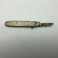 Vintage BROKEN Pocket Knife One Blade Snapped Off Rough AS IS 2 Patents U6 picture