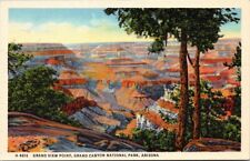 Grand Canyon National Park, Grand View Point, Arizona, AZ Vintage Postcard picture
