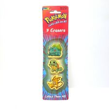 1999 Roseart Pokemon Erasers New Old Stock Bulbasaur Squirtle Raichu Vintage 90s picture