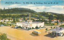 Postcard 1953 California Redding Hotel Casa Blanca bus autos CA24-4869 picture