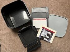 Tupperware Memory Mates Photo Recipe Box Modular Square #1620-2 Black + Gray Lid picture