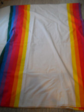 Vintage Wamsutta Ultracale rainbow Stripe Queen flat sheet picture