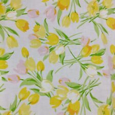 Reclaimed vintage polycotton tulip floral fabric 81