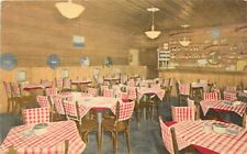 Linen Roadside Postcard; Interior of Knotty Pine restaurant, Ocean City MD picture
