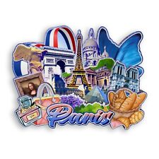 Paris France Refrigerator magnet 3D travel souvenirs wood craft gifts picture