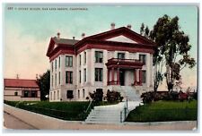 c1910's Stairway to Entrance of Court House San Luis Obispo CA Postcard picture