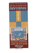 c1940s Shoreland Hotel Lake Michigan Chicago Illinois IL Matchbook Cover picture