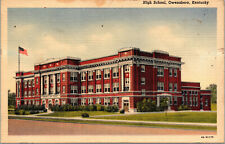Vtg 1930's High School Owensboro Kentucky KY Linen Postcard picture