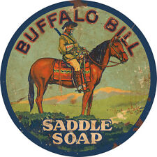 BUFFALO BILL SADDLE SOAP ADVERTISING METAL SIGN picture