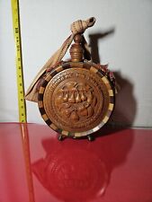 Handmade Brass And Wood Canteen. picture