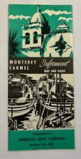 1959 MONTEREY ~ CARMEL, CALIFORNIA INFORMANT MAP & GUIDE ~ TRAVEL BROCHURE picture