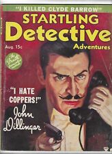 August 1934 Startling Detective Adventures Pulp Magazine Bonnie Clyde Dillinger picture