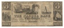 Nashua Bank 3 dollars dated 1853 - Obsolete Banknote - Paper Money - Paper Money picture