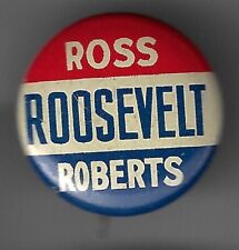 1936 Franklin Roosevelt Prez Campaign Pennsylvania Coattail Pin Ross & Roberts picture