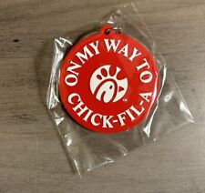 OFFICIAL CHICK-FIL-A PROMO KEYCHAIN On My Way To Chick Fil A CFA LOGO RED NEW picture
