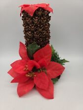 Mini PINECONE CANDLE Stick Holder VINTAGE   Hand Made 1970s Arts & Crafts  picture