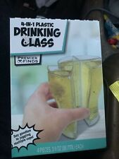 4-in-1 Drinking Glass Plastic Shot Glass New In Box picture