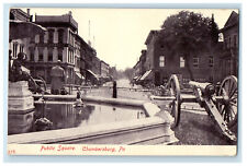 c1940s Public Square Chambersburg Pennsylvania PA Unposted Postcard picture