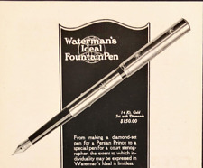 1916 Waterman's Ideal Fountain Pen Antique Print Ad picture