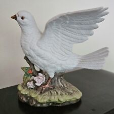 White Dove Figurine #E 8733 Matt Porcelain Bisque By Enesco Home Decor picture