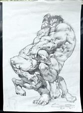 Hulk Vs Venom 🔥Original Art by Ariel Olivetti Card Art? (huge 11.5 x 17.75”) picture
