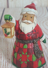 Enesco Jim Shore Mini Santa With Lantern Figure Christmas Red Green 2020 New picture