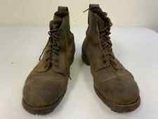 GERMAN WW2 BROWN LEATHER M37 FIELD LOW BOOTS WITH HOBNAILS picture