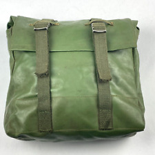WWII Era Military Issue Vinyl Heavy Duty Back Pack Pannier Side Bag picture